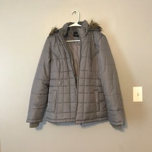 Faded glory grey winter coat women’s